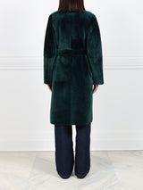 The Marilyn Reversible Belted Shearling Coat