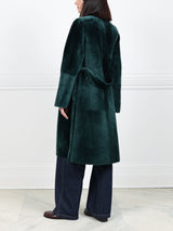 The Marilyn Reversible Belted Shearling Coat