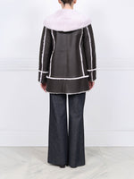 Hooded Shearling Coat With Toggles