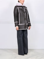 Hooded Shearling Coat With Toggles