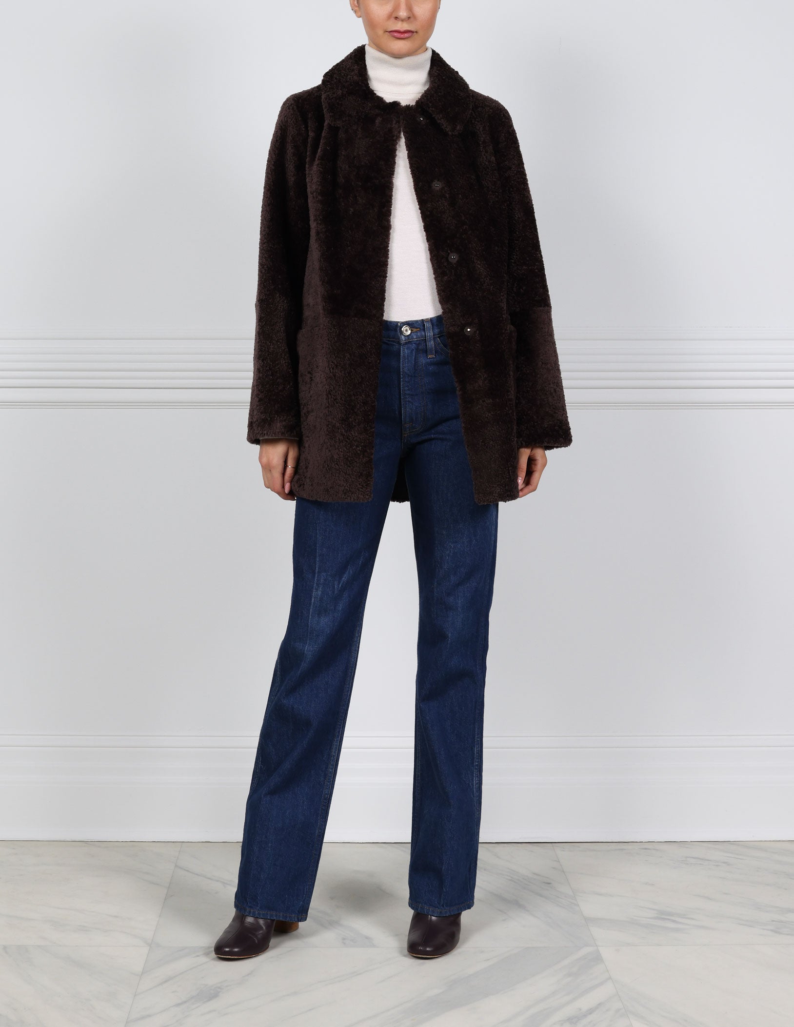 The  Stasia Curly Shearling Jacket
