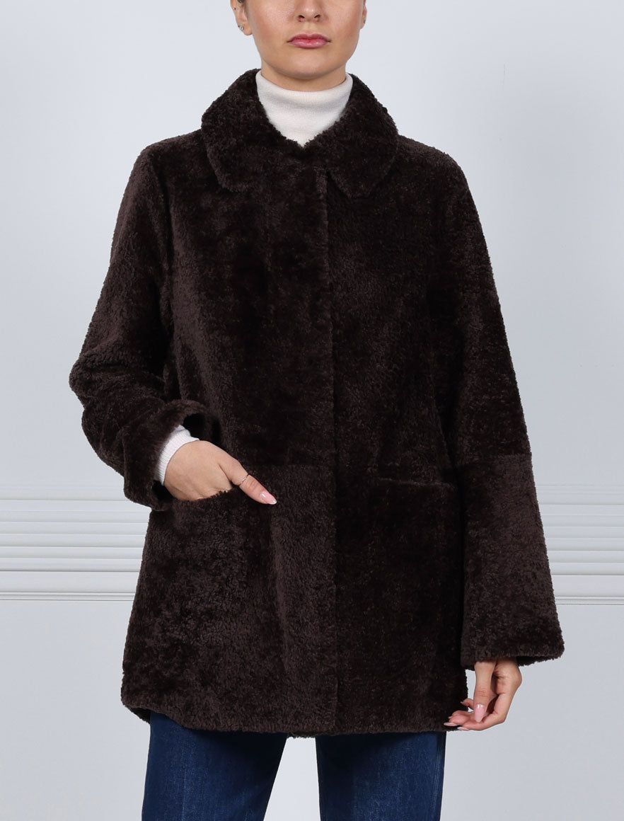 The  Stasia Curly Shearling Jacket
