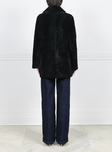 The Stasia Reversible Patent Shearling Jacket