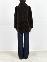 The Stasia Reversible Patent Shearling Jacket