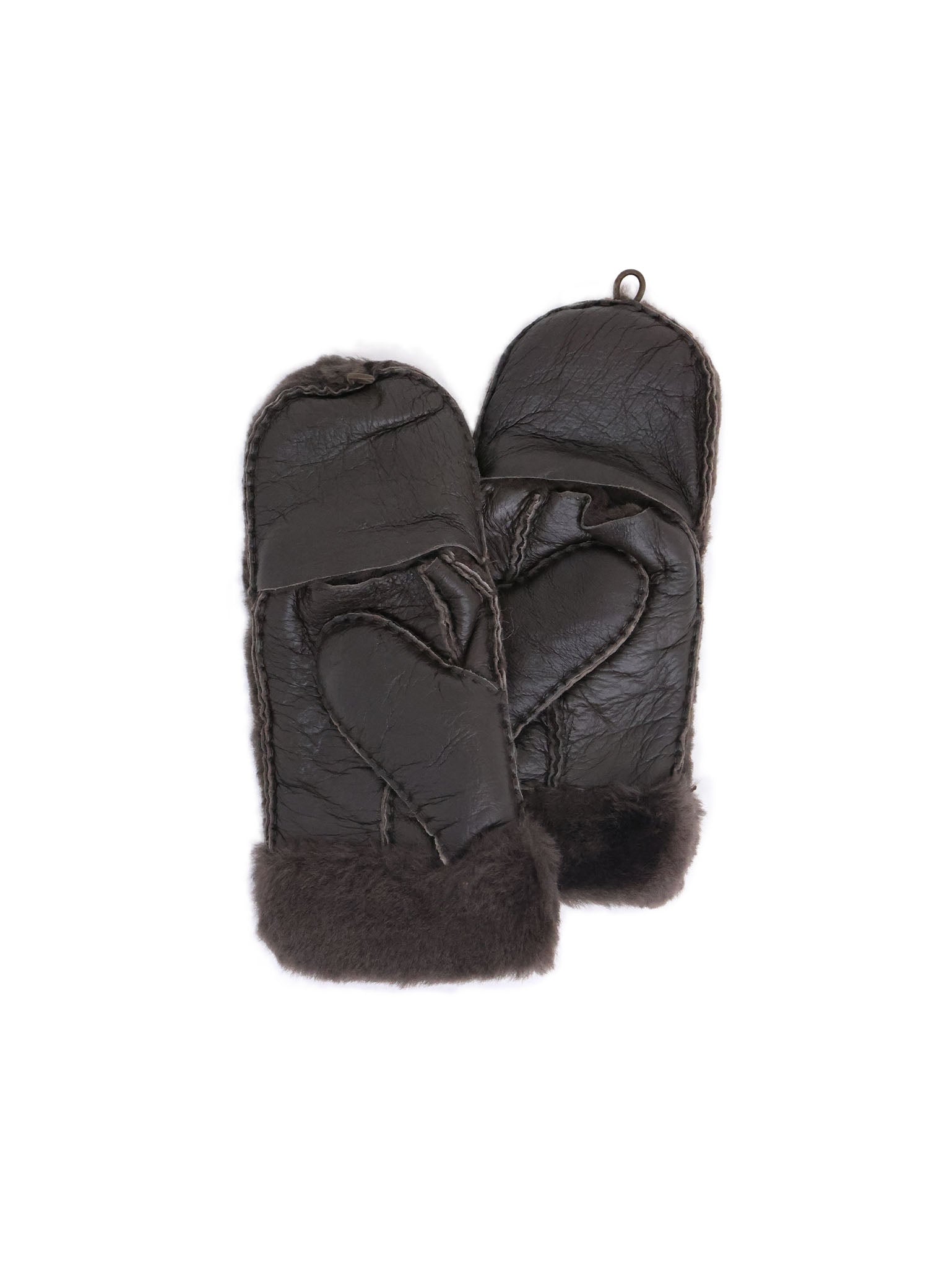 Shearling Fold Over Mittens