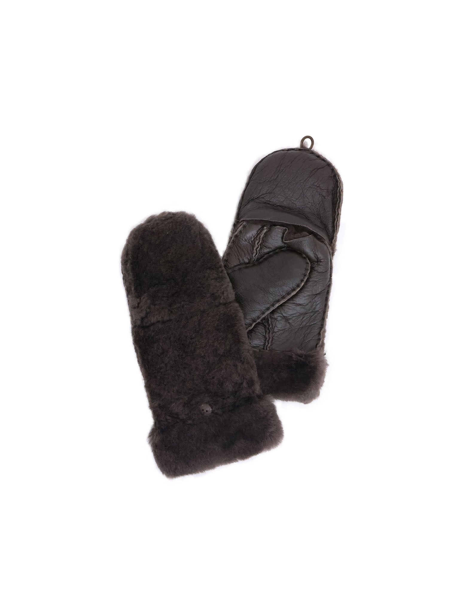 Shearling Fold Over Mittens