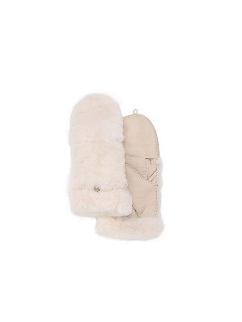 Shearling Fold Over Mittens