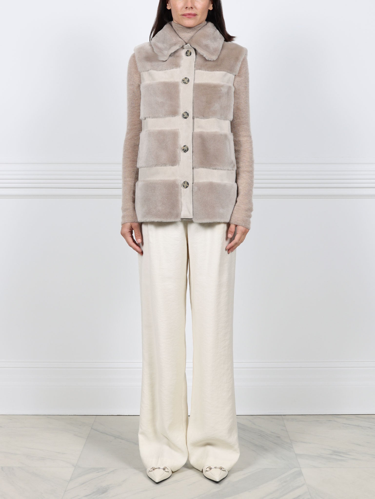 The  Lodge Shearling & Suede Vest