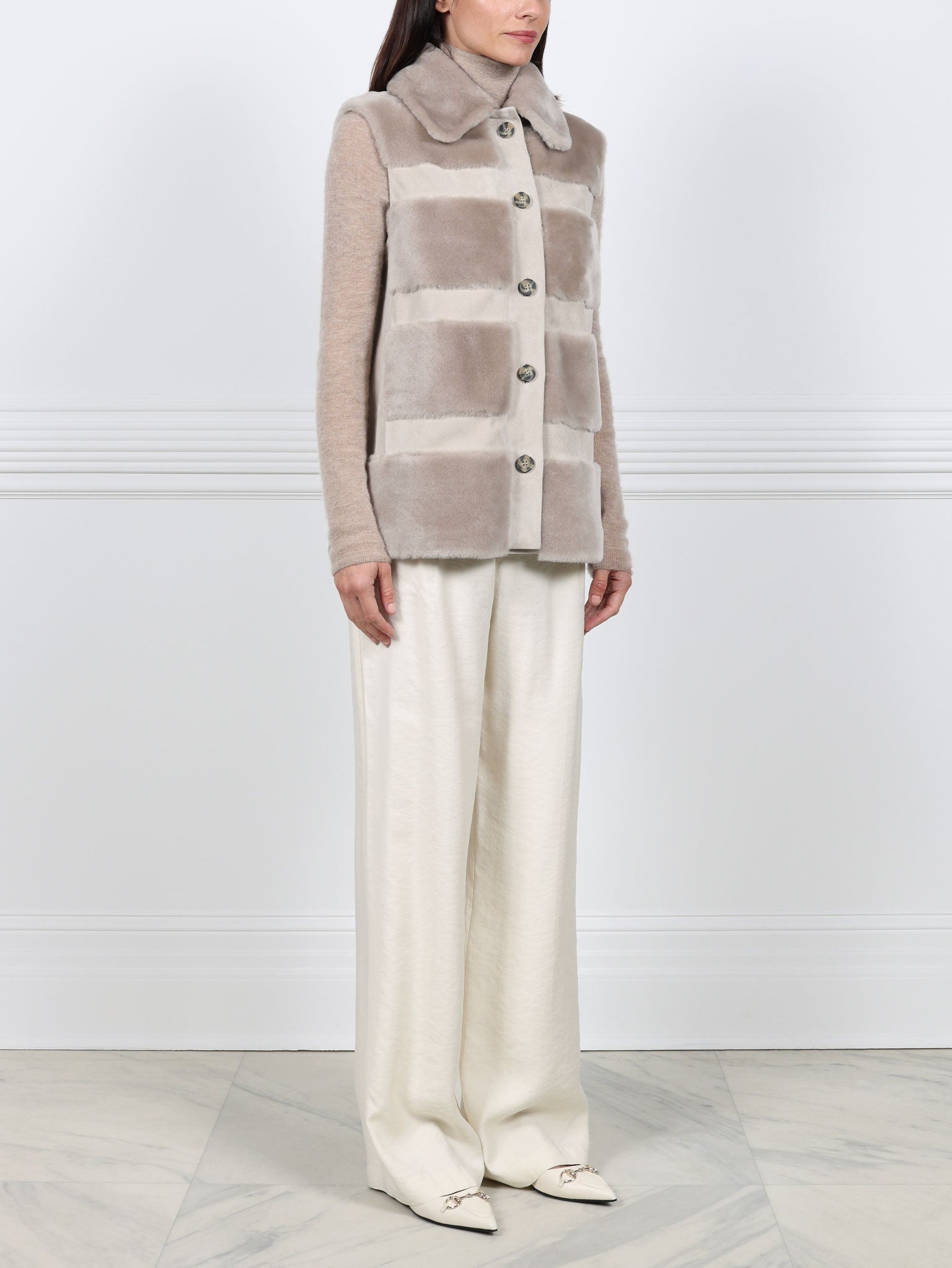 The  Lodge Shearling & Suede Vest