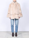 Toscana Shearling Jacket with Suede Stripe