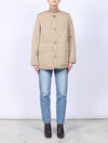 Reversible Curly Shearling Puffer Jacket