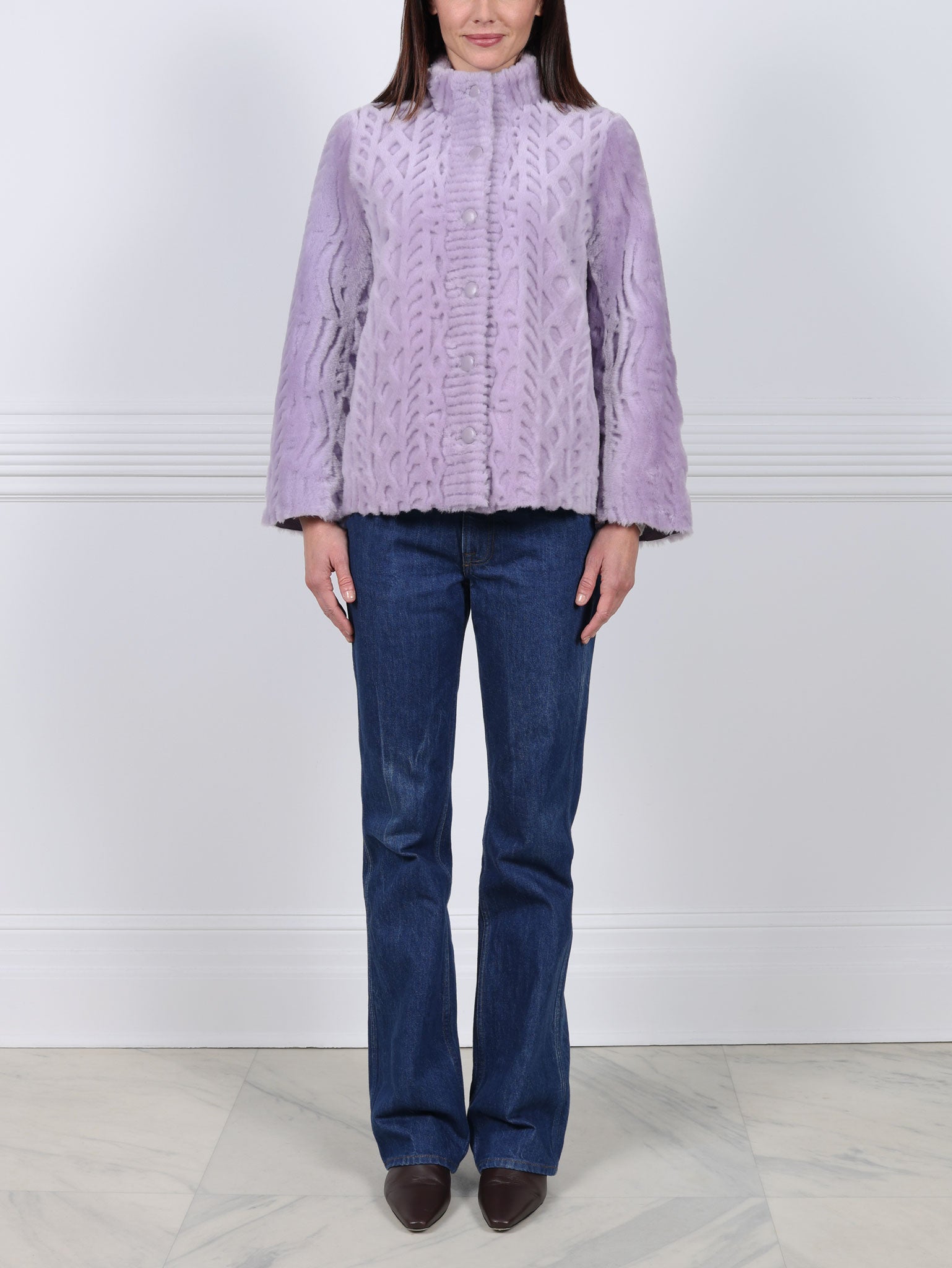 The Allie Shearling Grooved Jacket