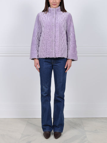 The Allie Shearling Grooved Jacket