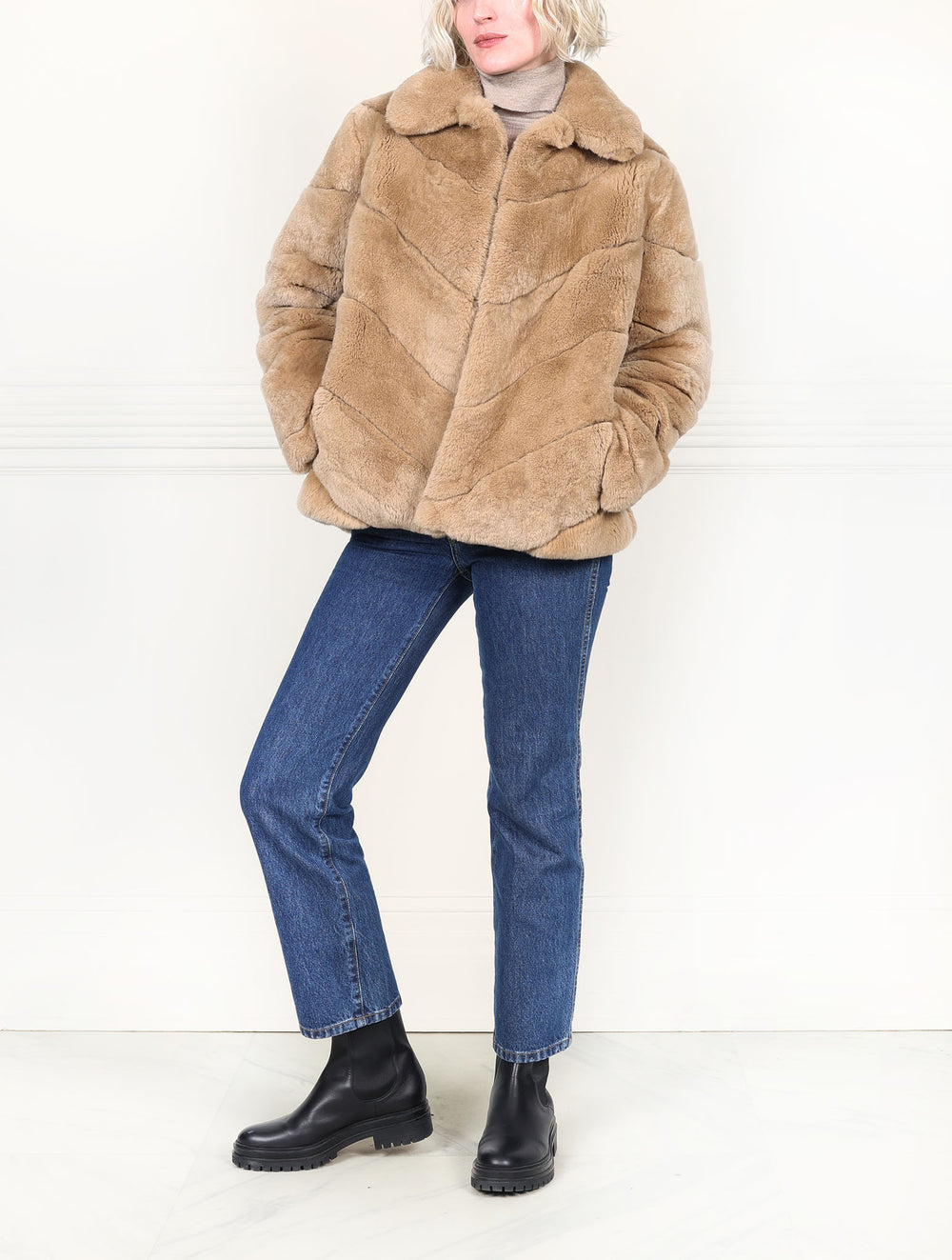 The Trinity Rex Rabbit Fur Jacket