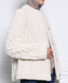 The Wrenley Cable Knit Grooved Shearling Jacket