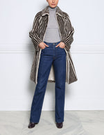 Tweed Intarsia Mink Fur Coat