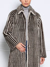 Tweed Intarsia Mink Fur Coat