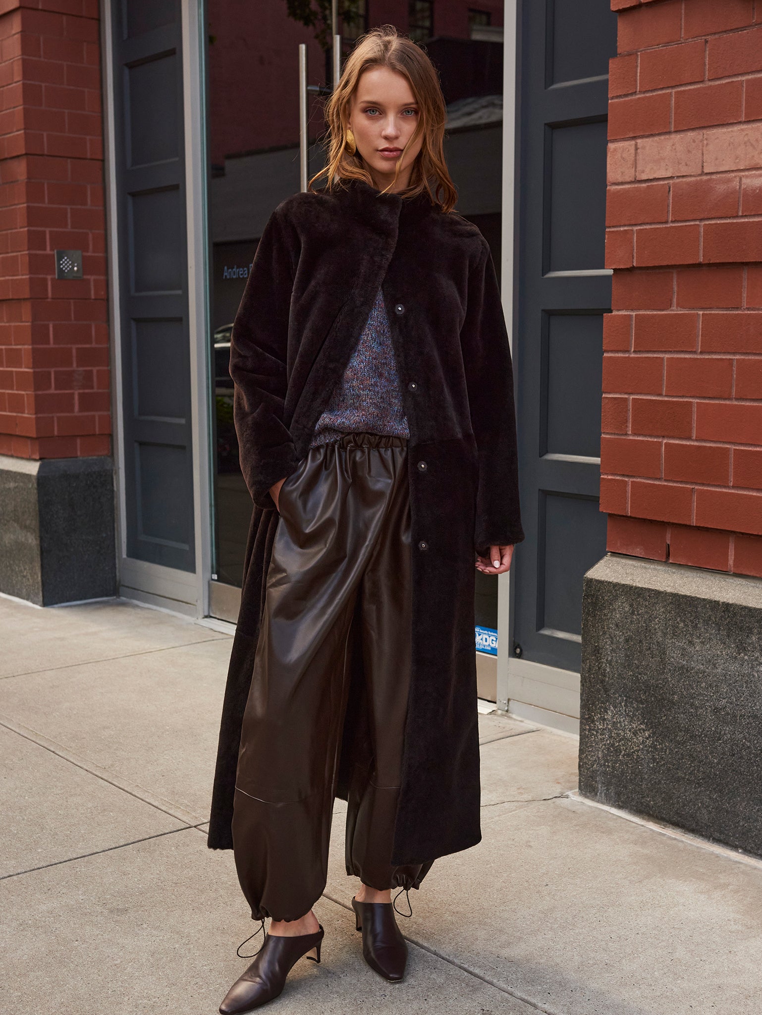 The Antonia Shearling Wrap Coat