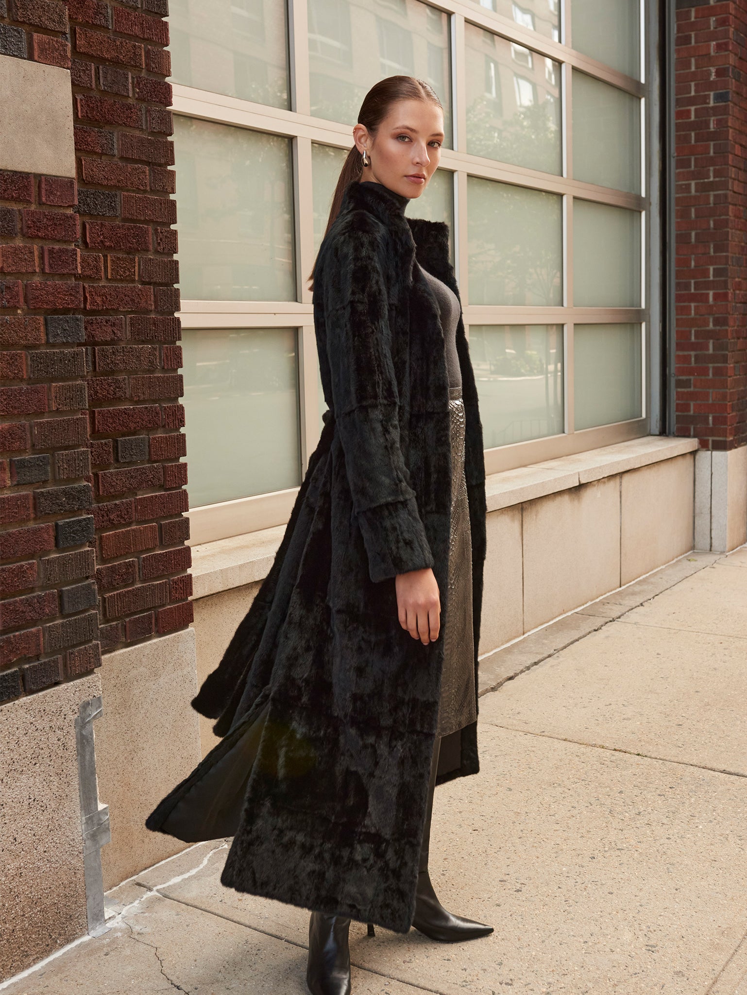 The Claudia Black Ermine Fur Coat