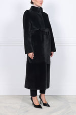 Shearling Wrap Coat