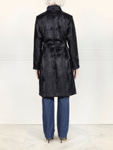 The Linda Coat in Embossed Lamb