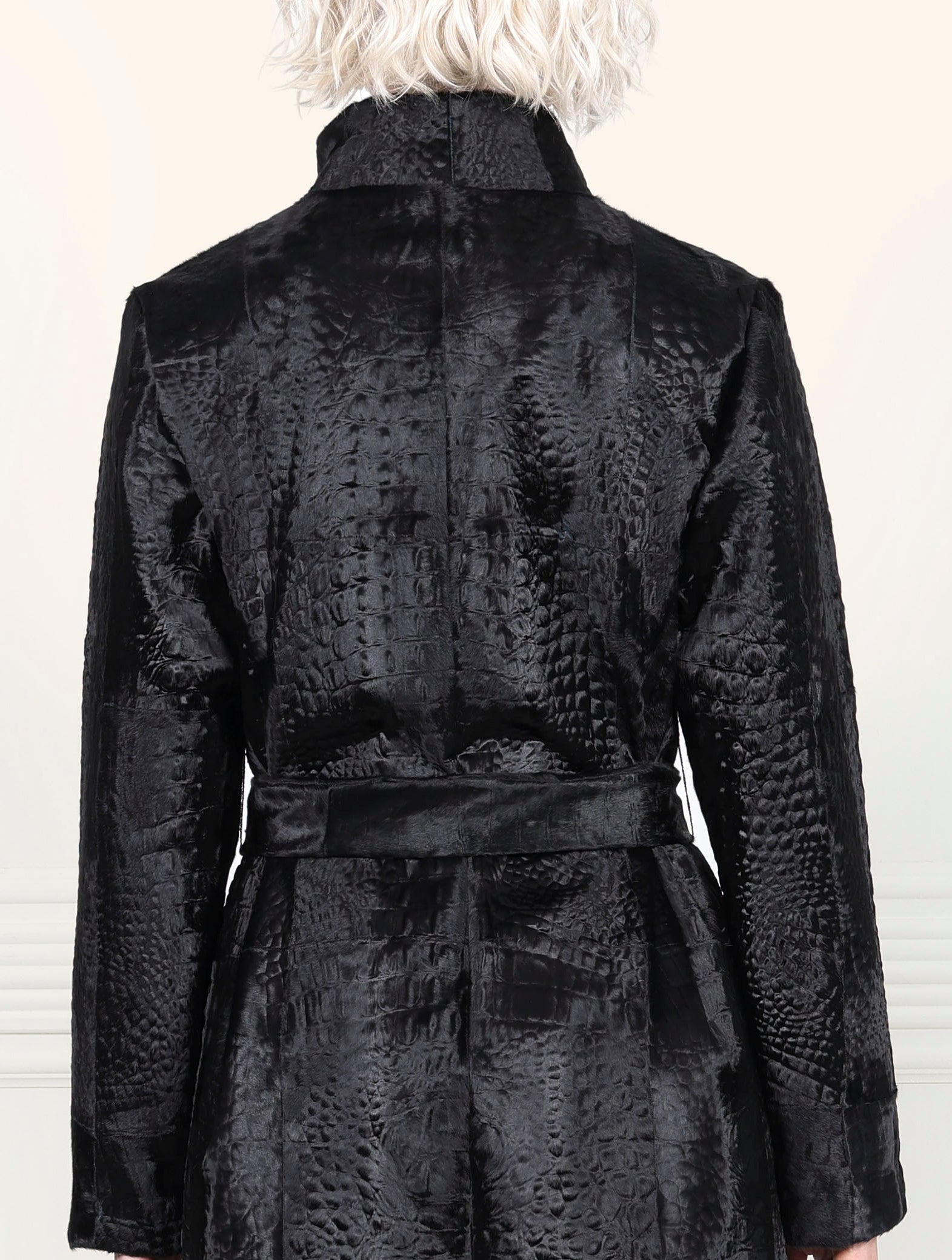 The Linda Coat in Embossed Lamb
