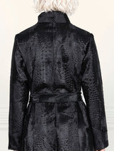 The Linda Coat in Embossed Lamb