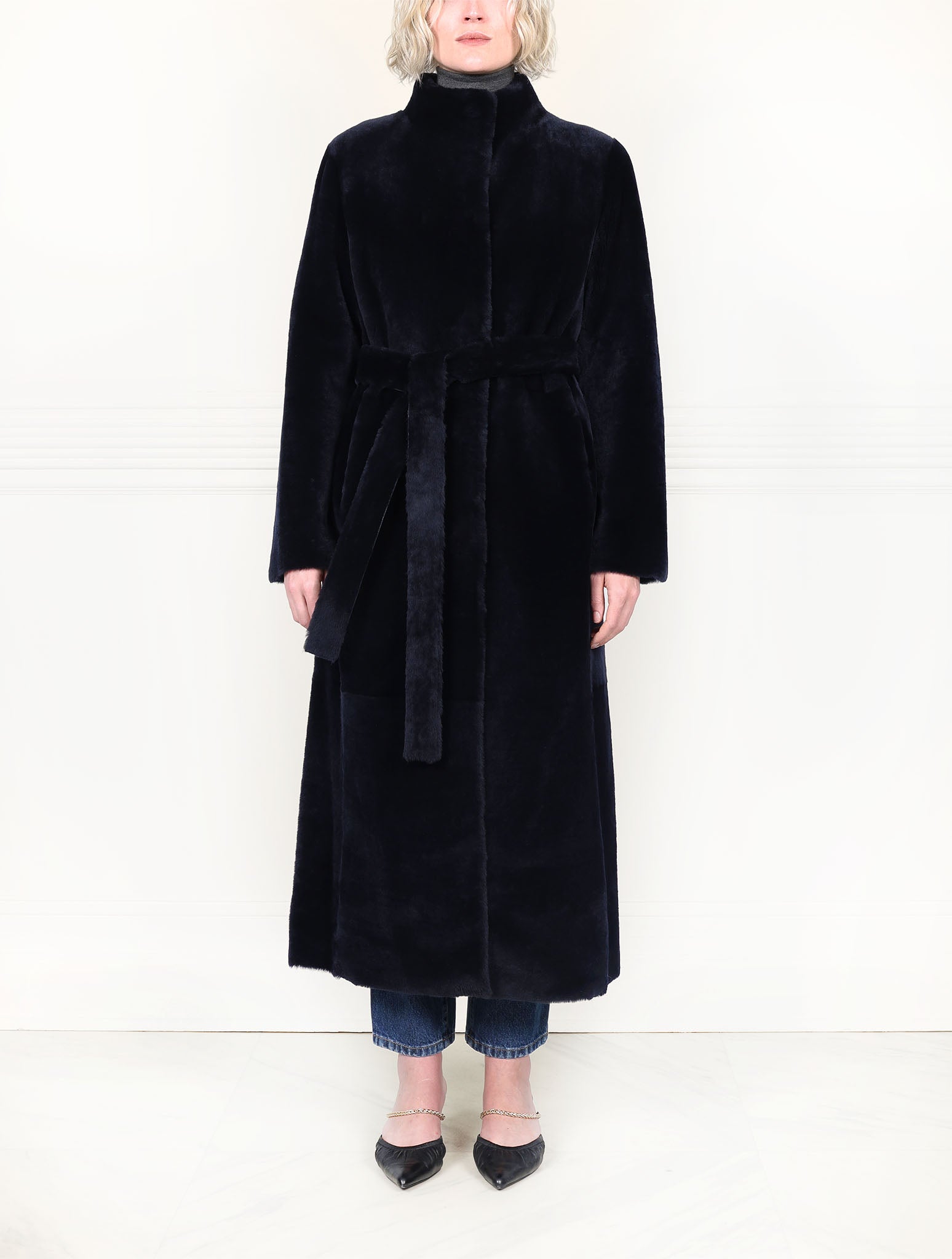 The Antonia Shearling Wrap Coat