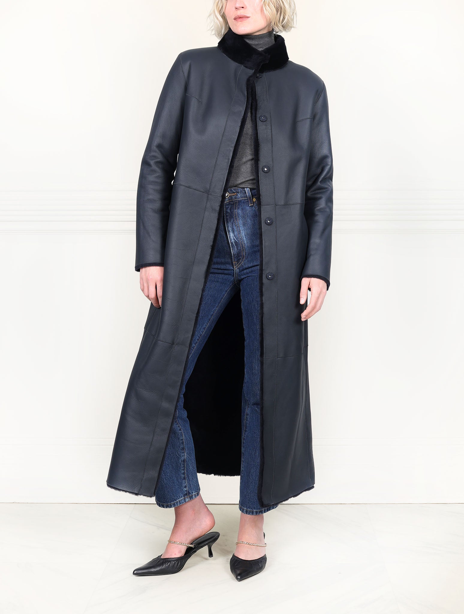 The Antonia Shearling Wrap Coat
