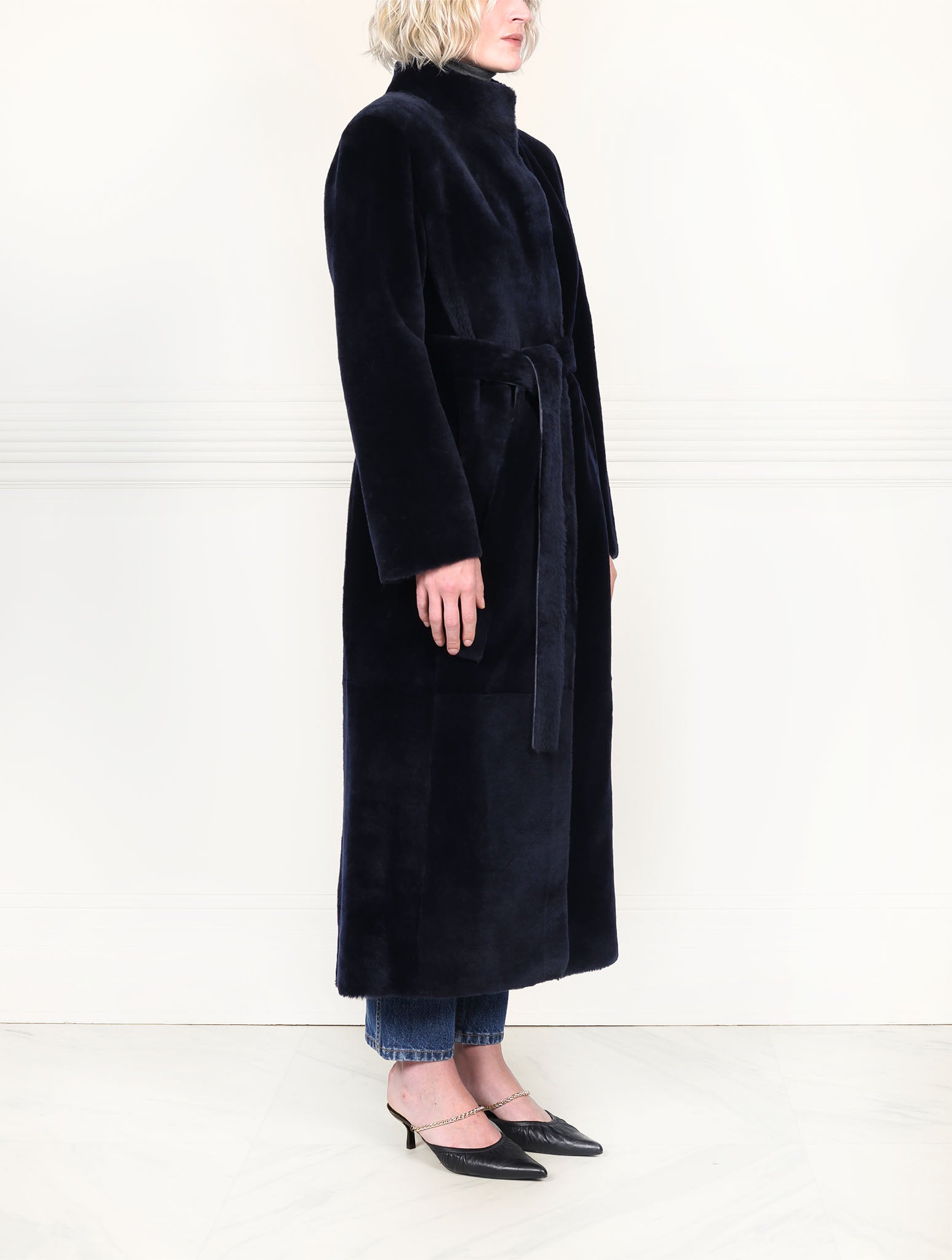 The Antonia Shearling Wrap Coat
