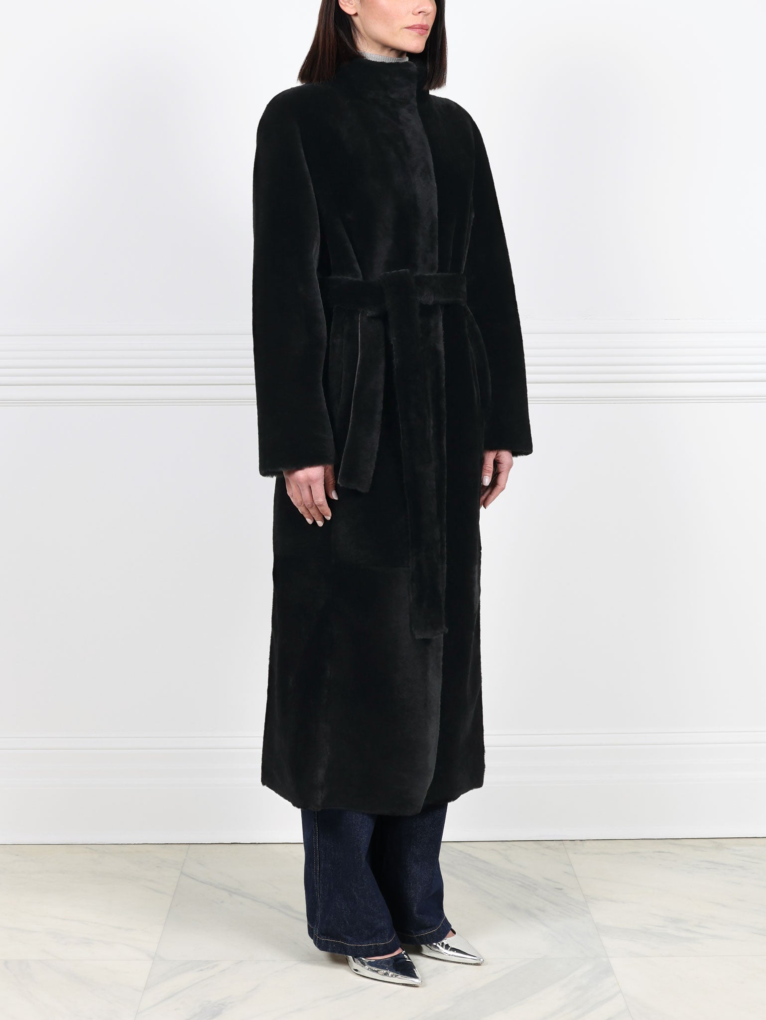 The Antonia Shearling Wrap Coat