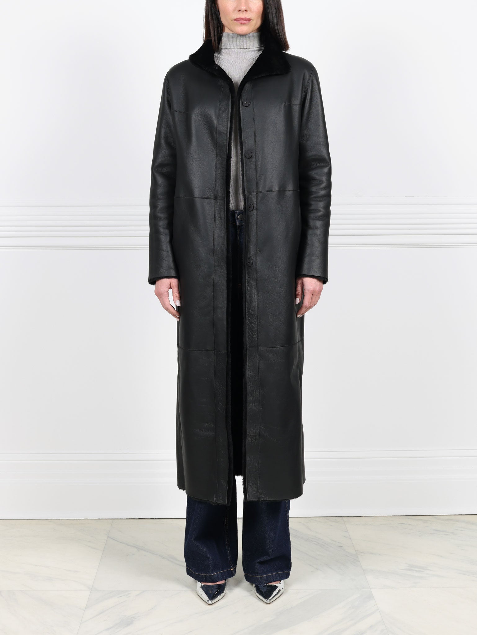 The Antonia Shearling Wrap Coat