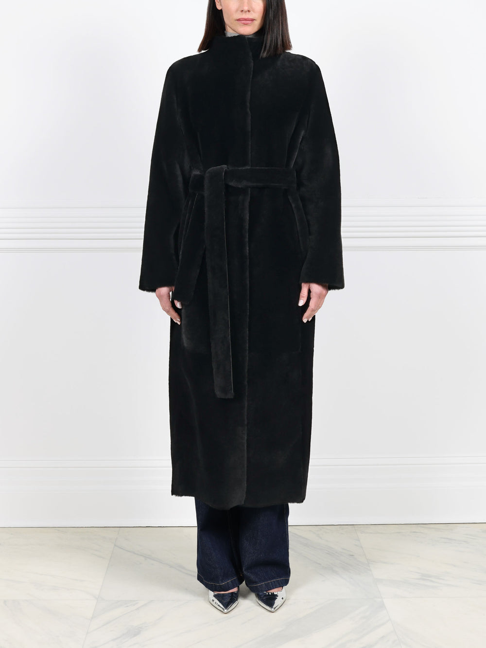 The Antonia Shearling Wrap Coat