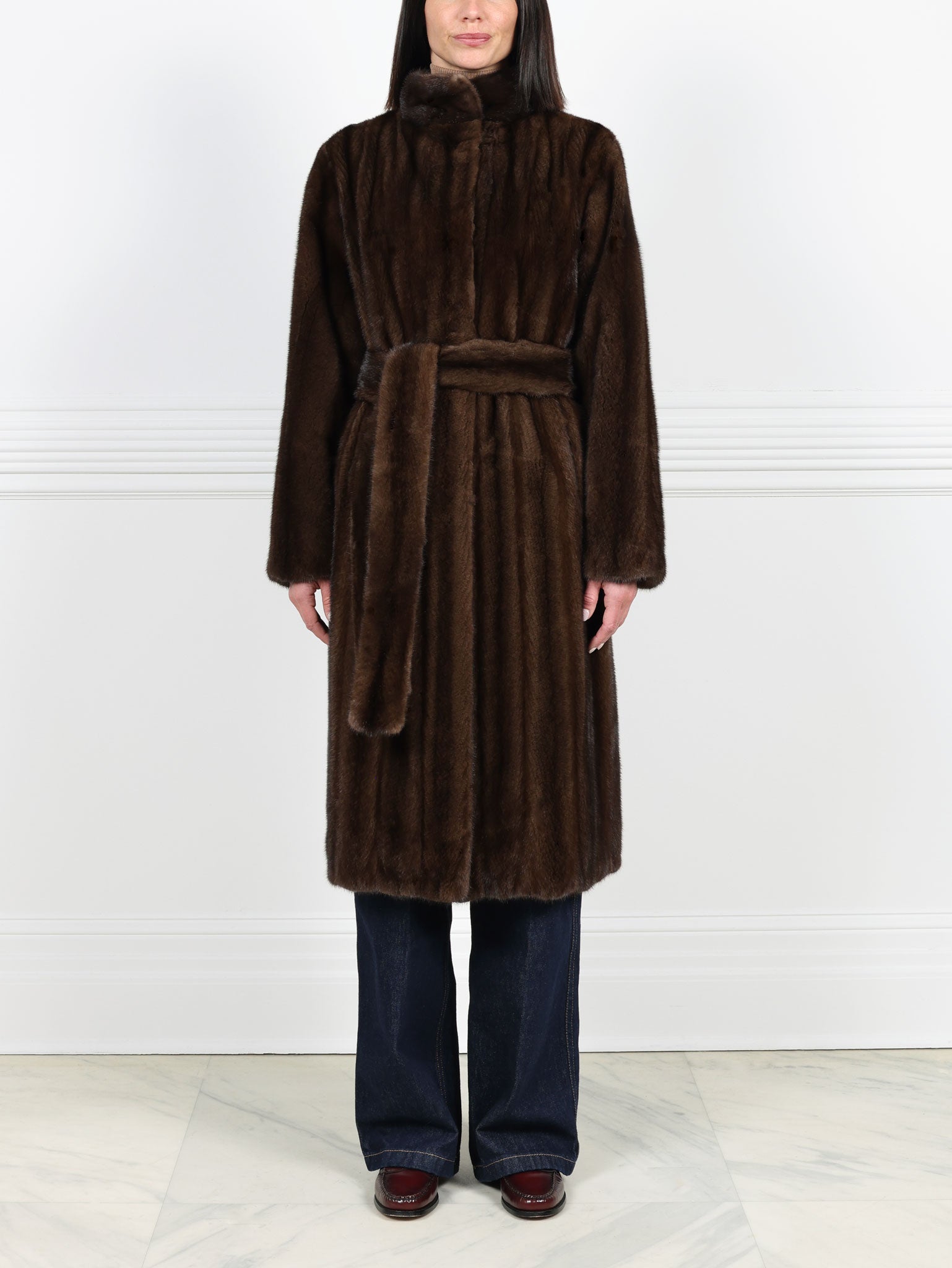 Mink Fur Wrap Coat
