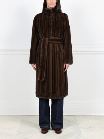 Mink Fur Wrap Coat