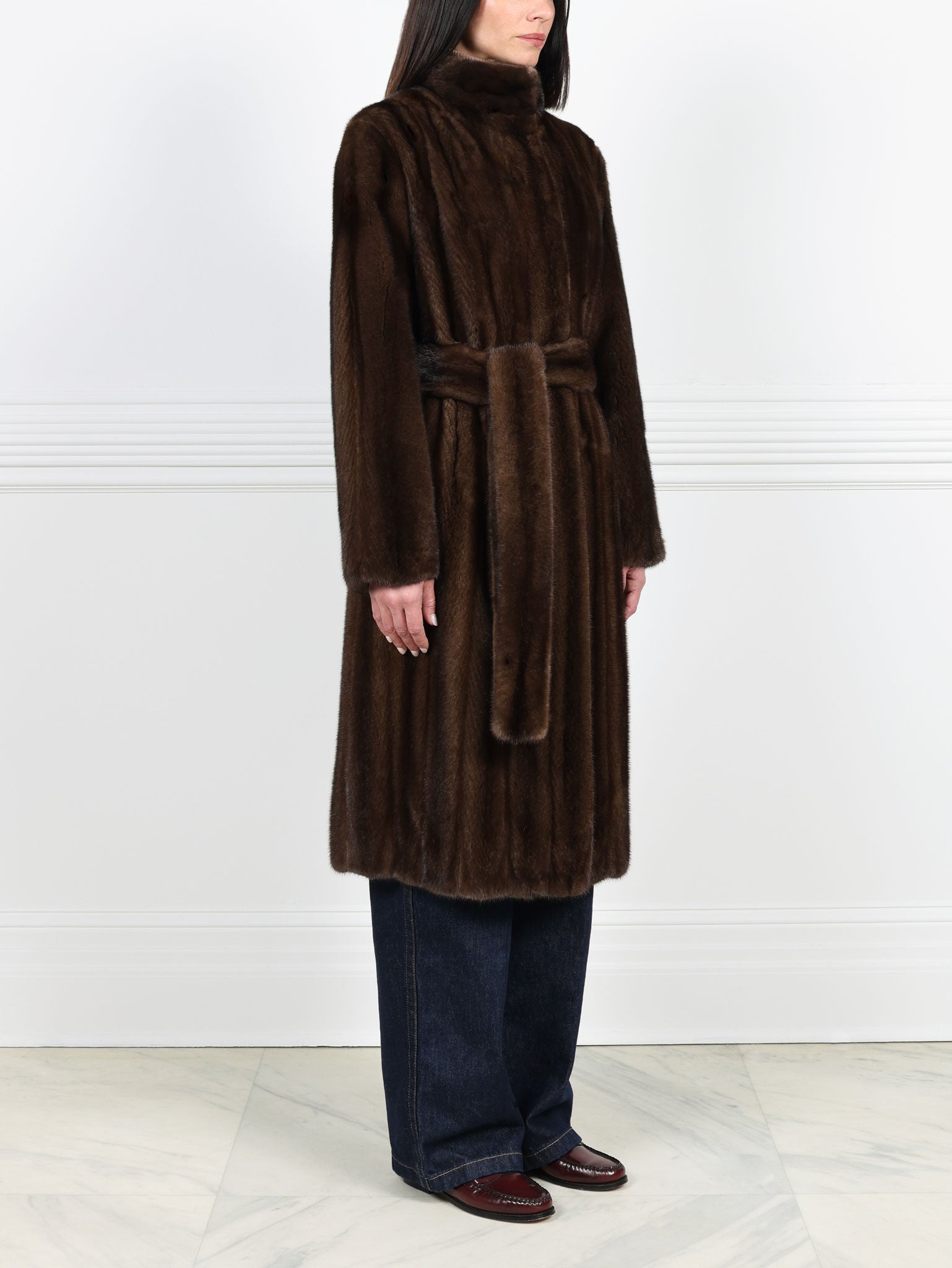 Mink Fur Wrap Coat
