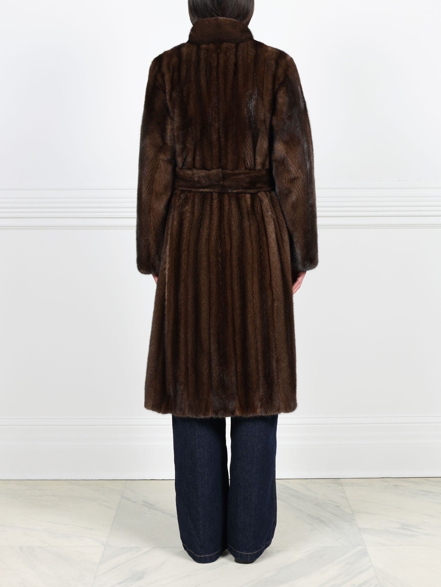 Mink Fur Wrap Coat