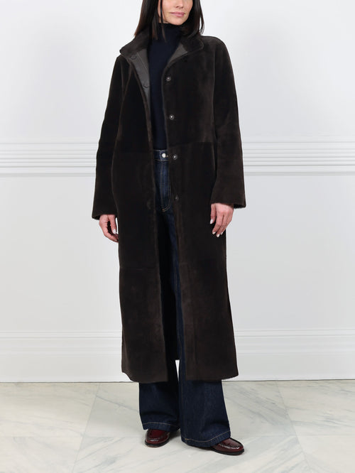 The Antonia Shearling Wrap Coat