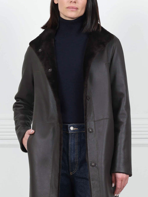 The Antonia Shearling Wrap Coat