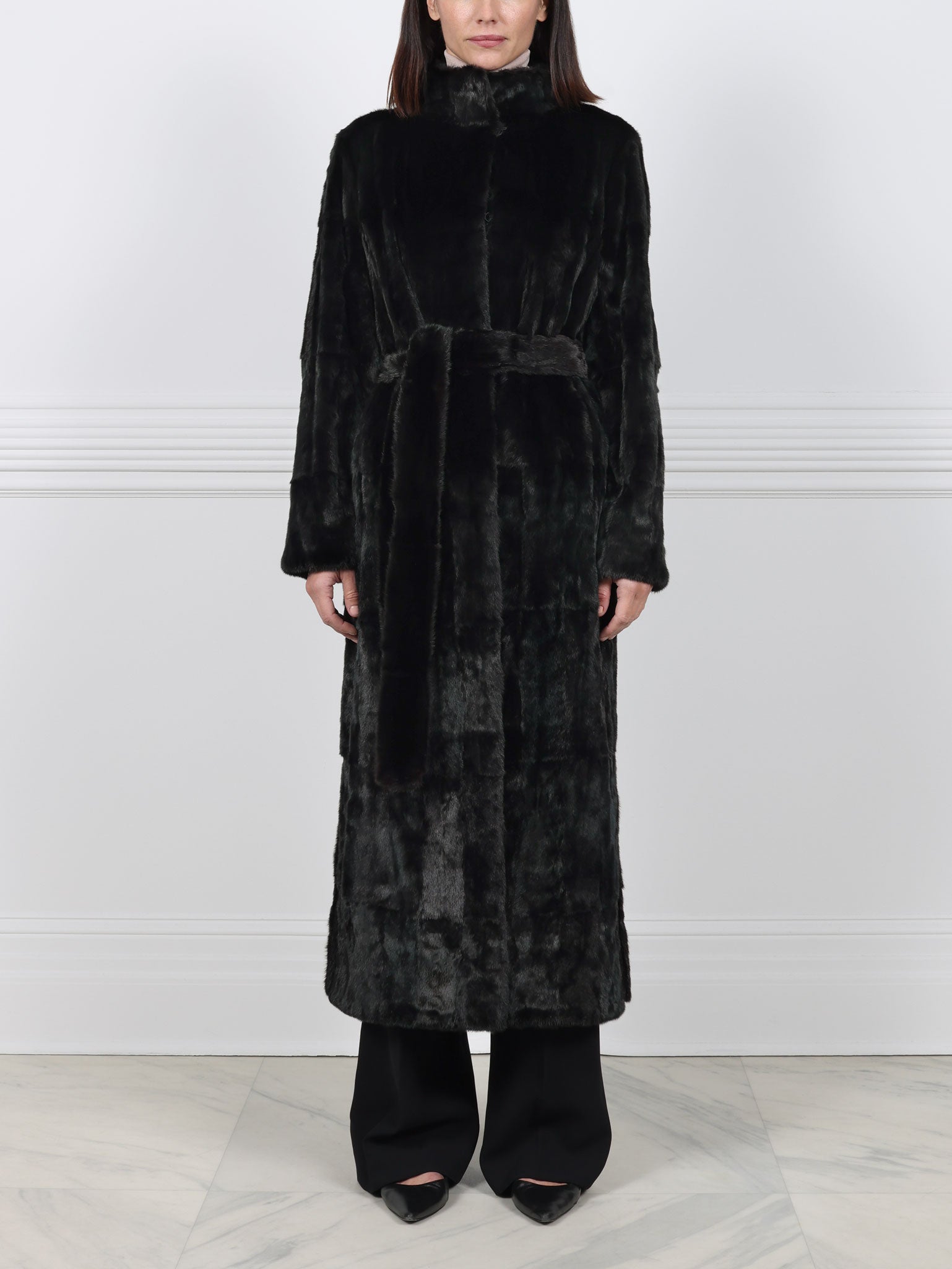 The Claudia Black Ermine Fur Coat