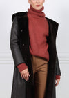 Hooded Reversible Merino Shearling Coat