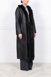 Reversible Merino Shearling Coat with Long Hair Toscana Trim