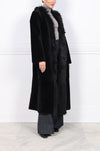 Reversible Merino Shearling Coat with Long Hair Toscana Trim