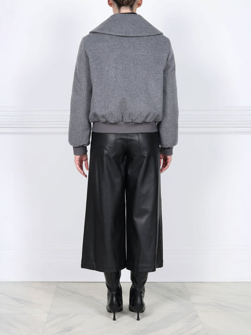 Fur Lined Wool Bomber