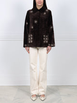 The Skye Shearling Jacket With Crystal Starbursts