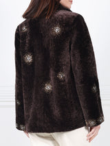 The Skye Shearling Jacket With Crystal Starbursts