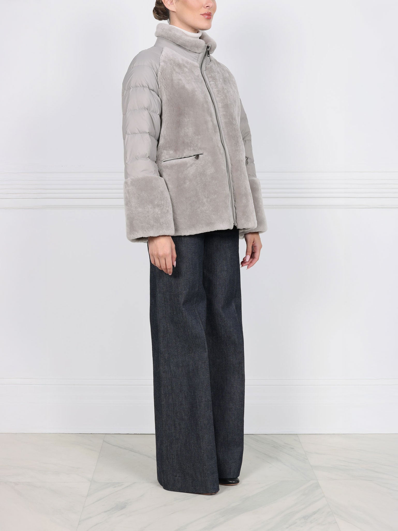 The Demie Shearling Trimmed Puffer Jacket