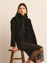 The Anastasia Reversible Crop Shearling Jacket
