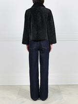 The Anastasia Reversible Crop Shearling Jacket