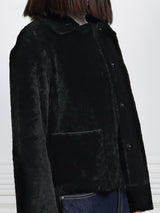 The Anastasia Reversible Crop Shearling Jacket